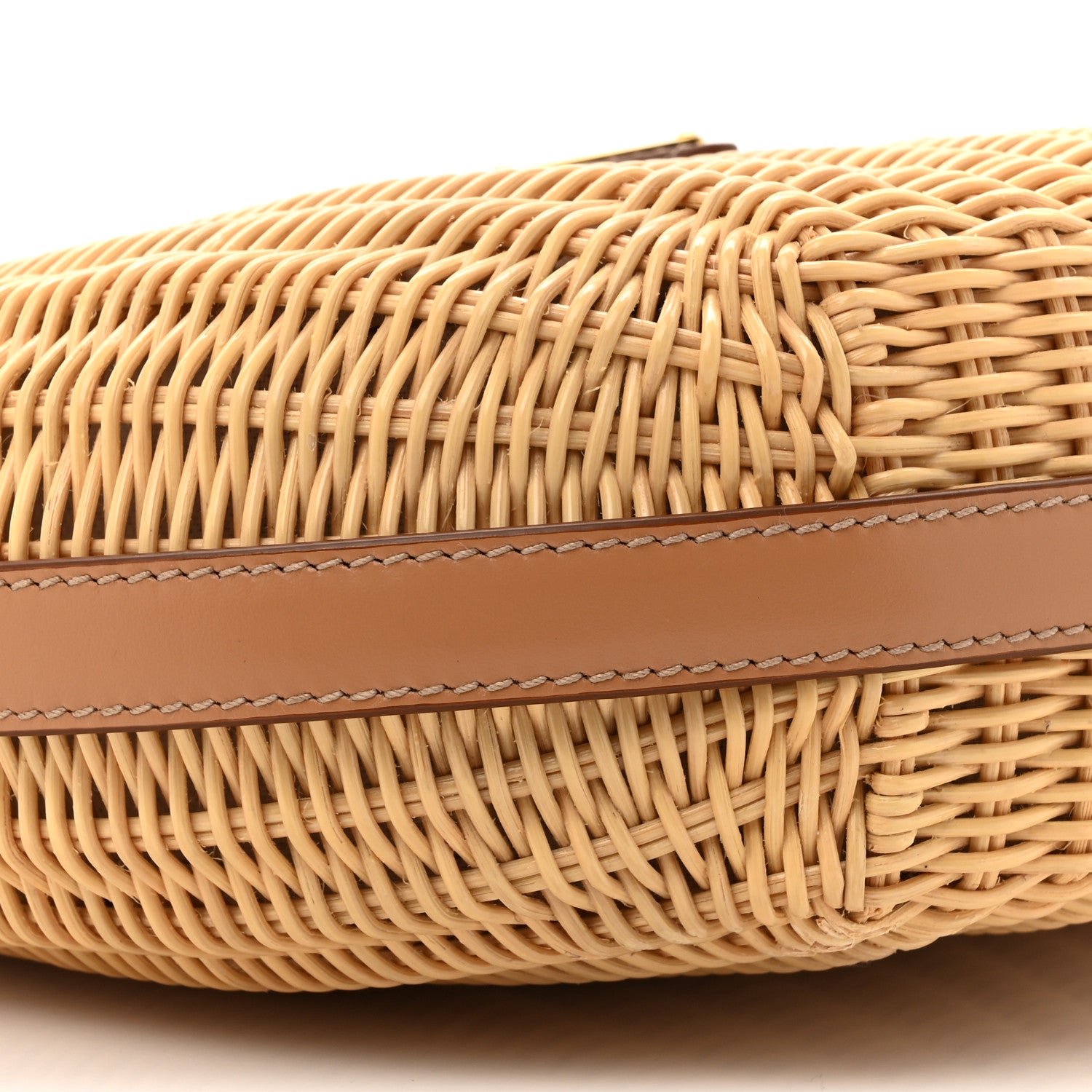 Prada Wicker Arque Shoulder Bag Natural 9 of 9