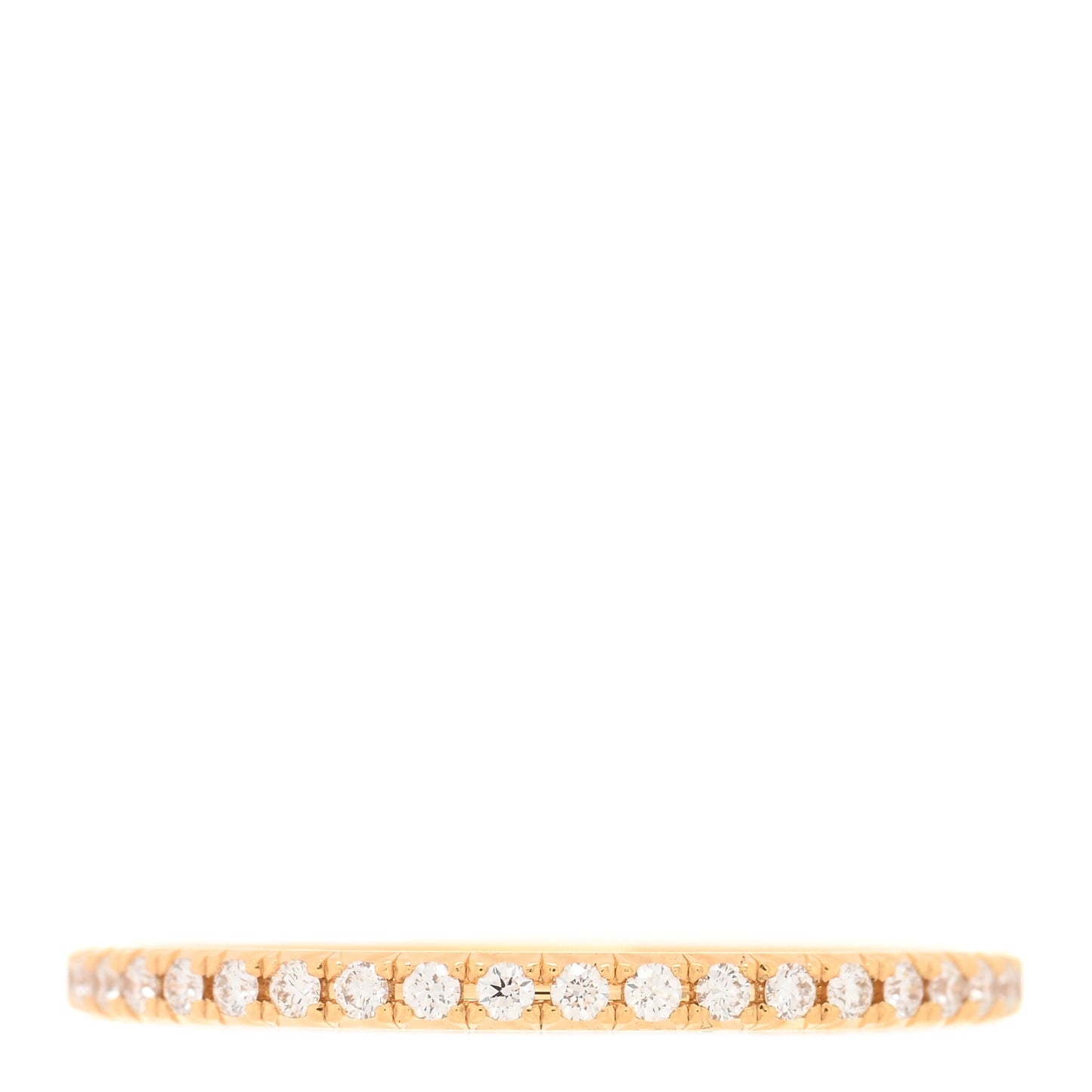 18K Yellow Gold Diamond Metro Band Ring 50 5.5