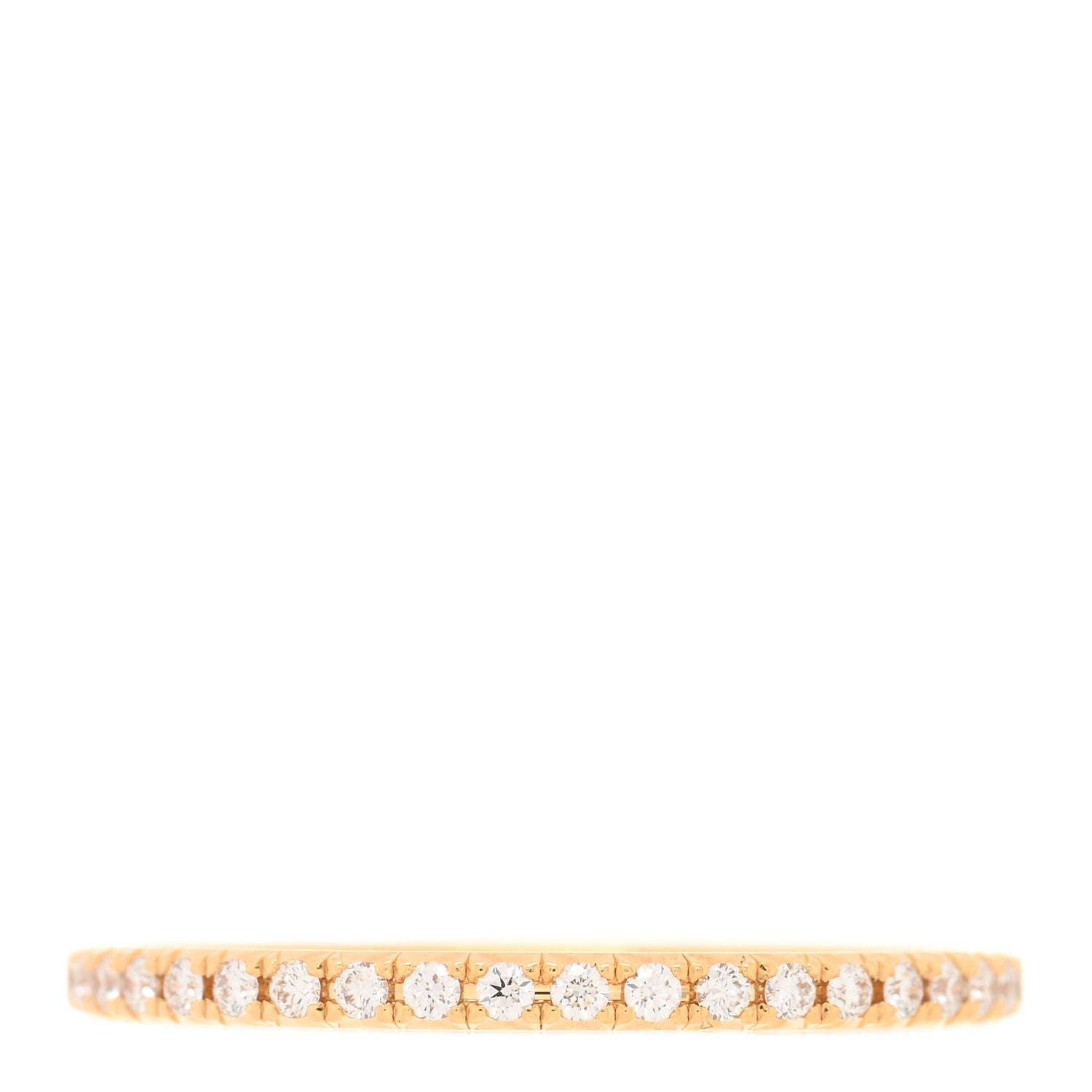 Tiffany 18K Yellow Gold Diamond Metro Band Ring 50 5.5 1 of 4