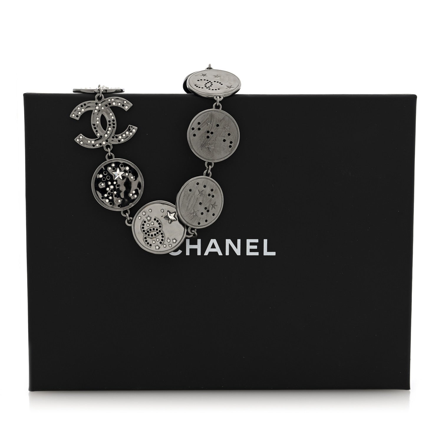 Chanel Ruthenium Crystal Star CC Necklace 1855543 – FASHIONPHILE