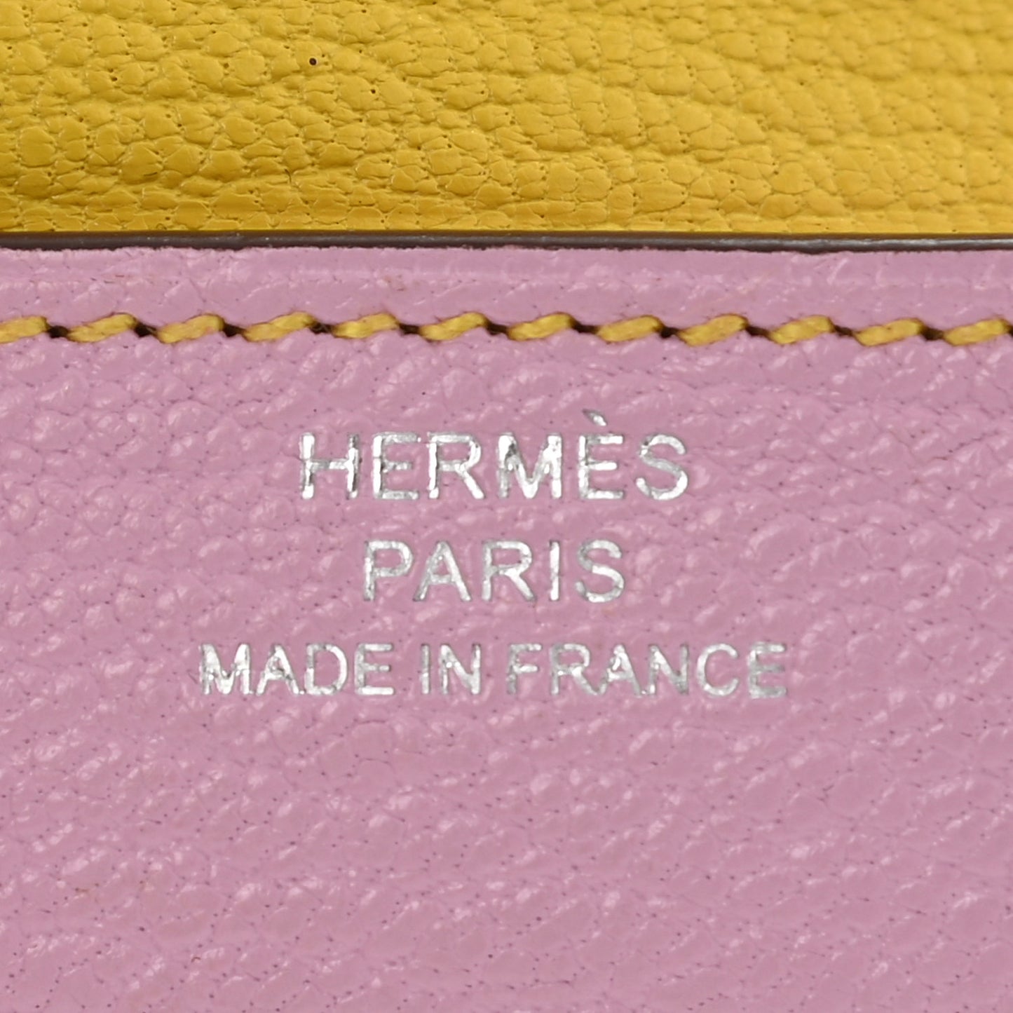 Chevre Mysore Mini Clic Card Holder Mauve Sylvestre Jaune de Naples