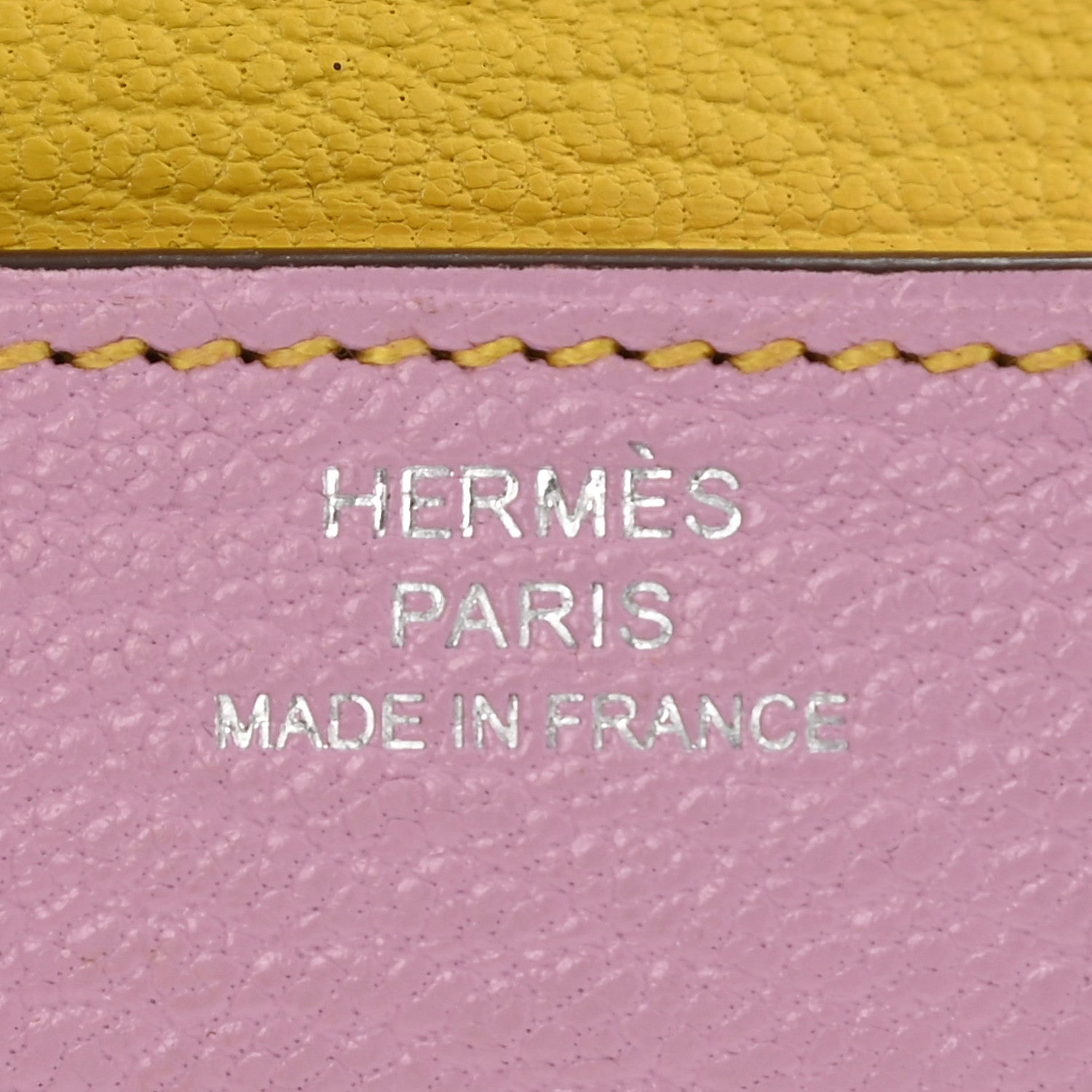 Hermes Chevre Mysore Mini Clic Card Holder Mauve Sylvestre Jaune de Naples 6 of 6
