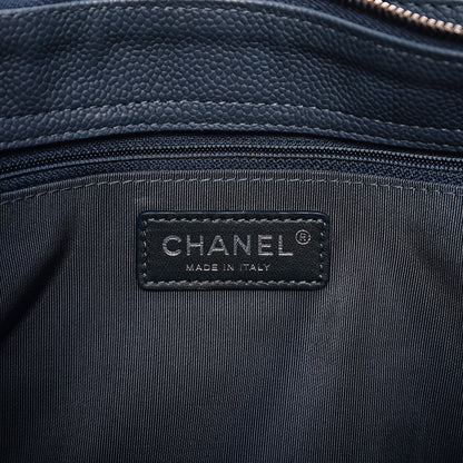 Chanel Caviar Quilted Medium Rock In Rome Tote Blue 15 of 19