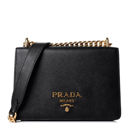 Prada Saffiano Flap Bag Black 1 of 5