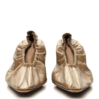Bottega Veneta Crushed Nappa Almond Pumps 37 Cane Sugar 2 of 7