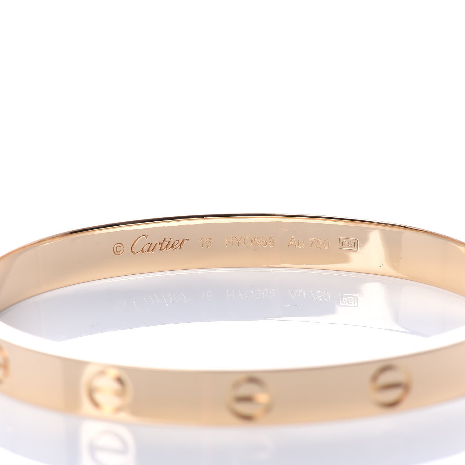 Cartier 18K Yellow Gold LOVE Bracelet 16 4 of 7