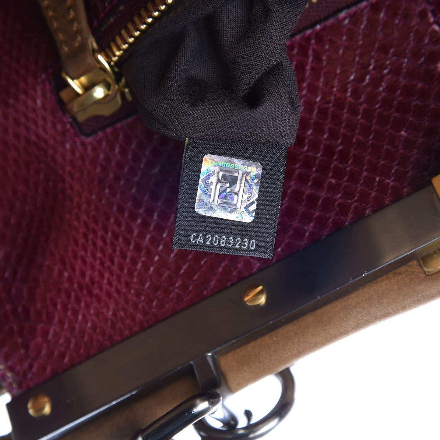 Nubuck Ayers Large Peekaboo Iconic Satchel Tan