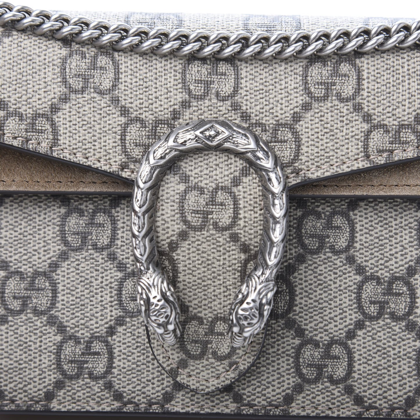 GG Supreme Monogram Super Mini Dionysus Shoulder Bag Taupe