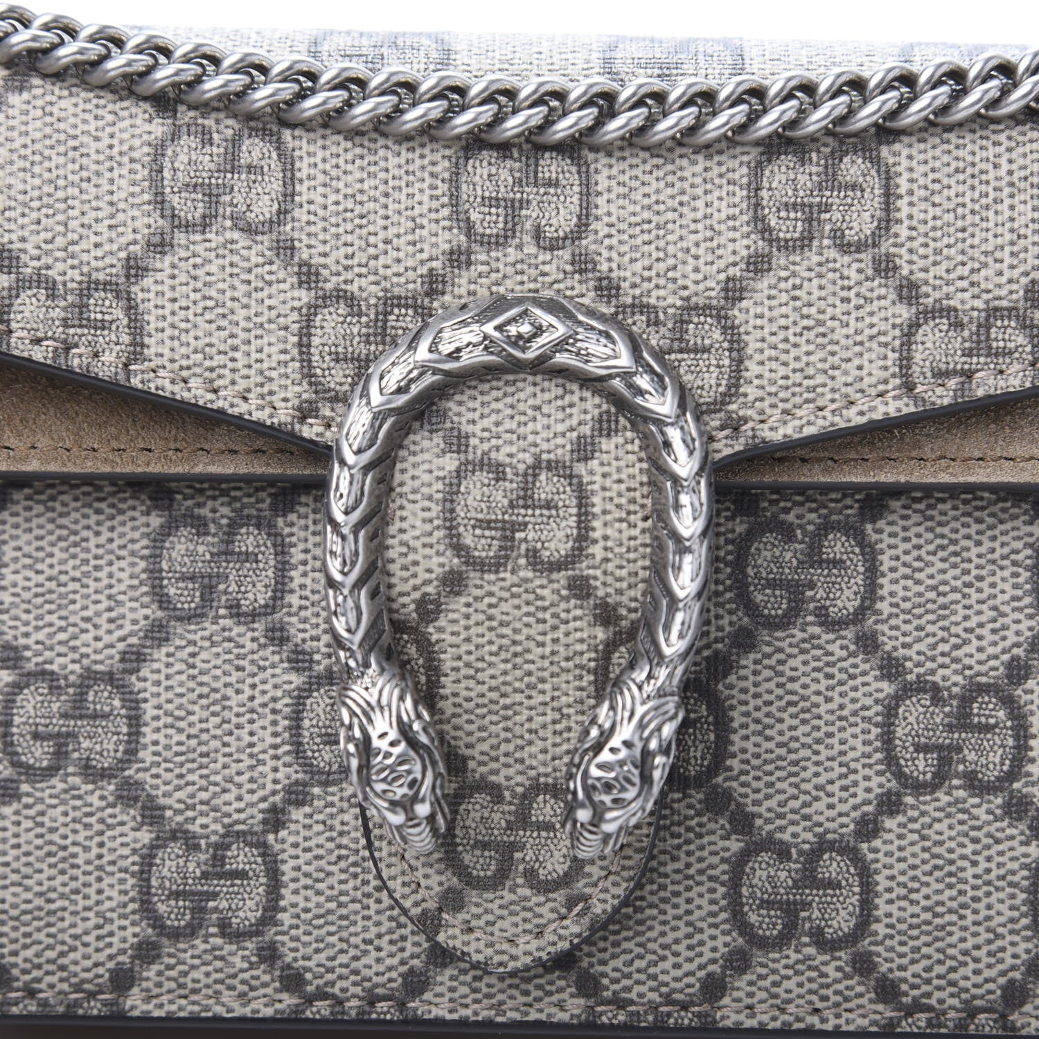 Gucci GG Supreme Monogram Super Mini Dionysus Shoulder Bag Taupe 10 of 11