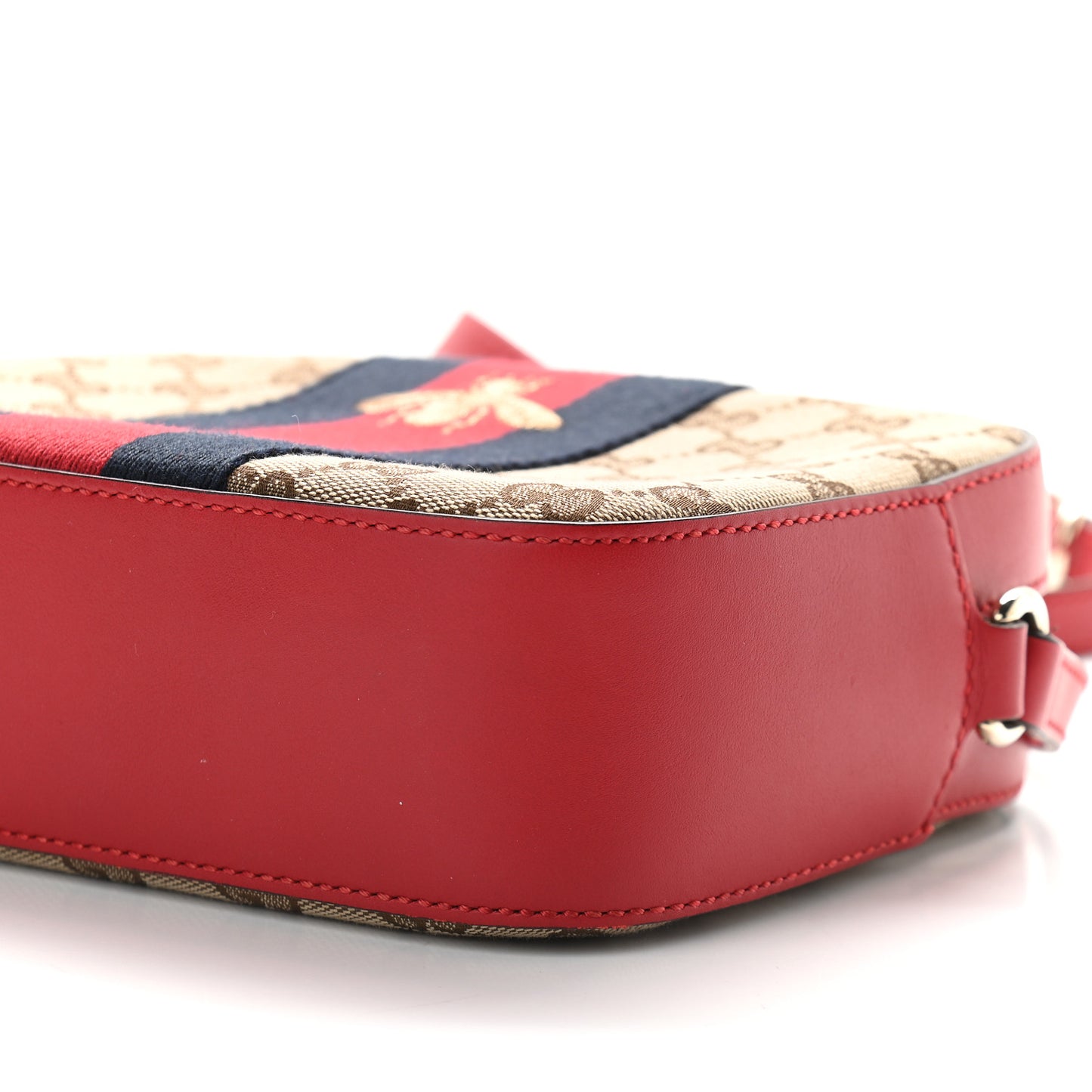 Monogram GG Supreme Web Small Webby Bee Shoulder Red