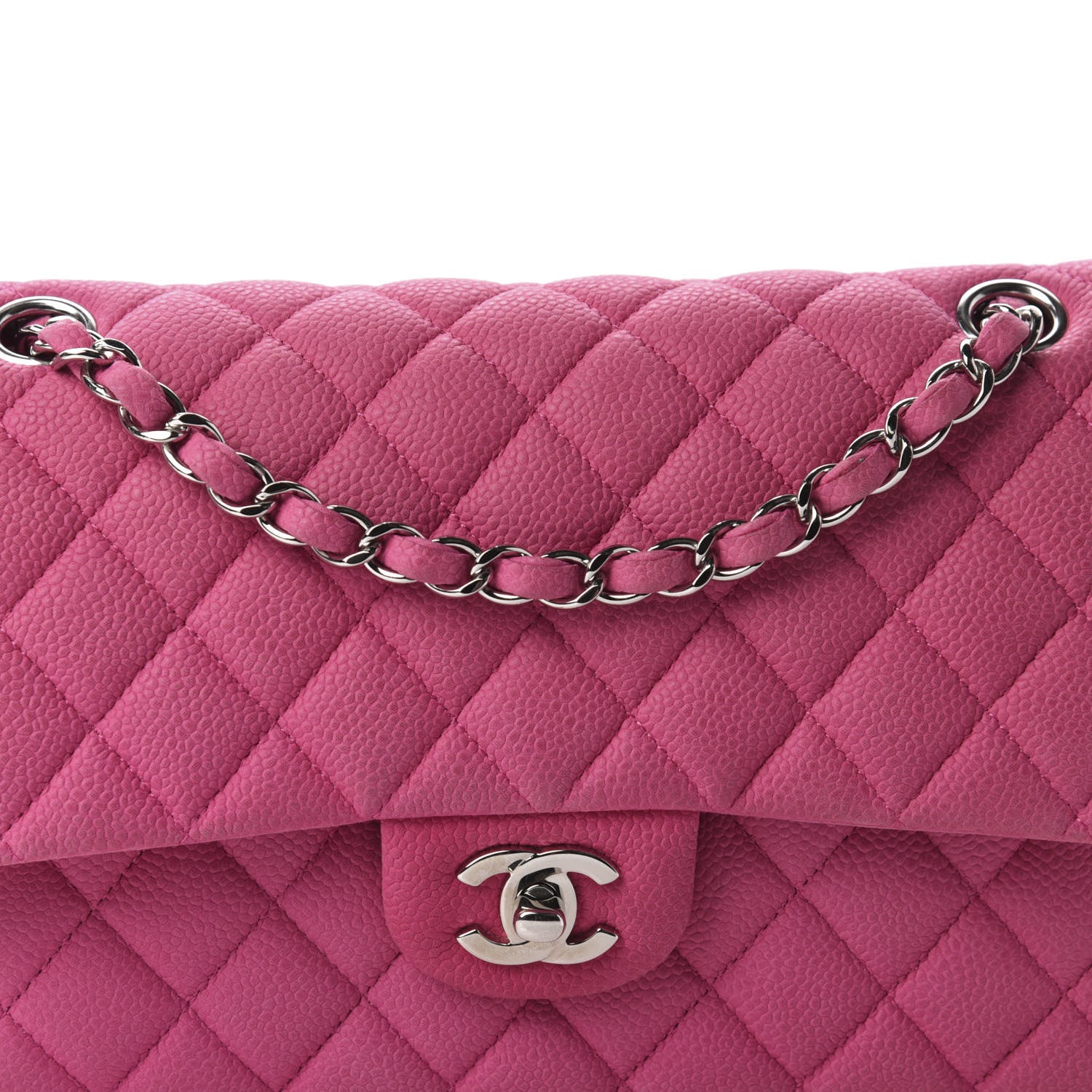 Chanel Iridescent Caviar Quilted Medium Double Flap Pink 11 of 11