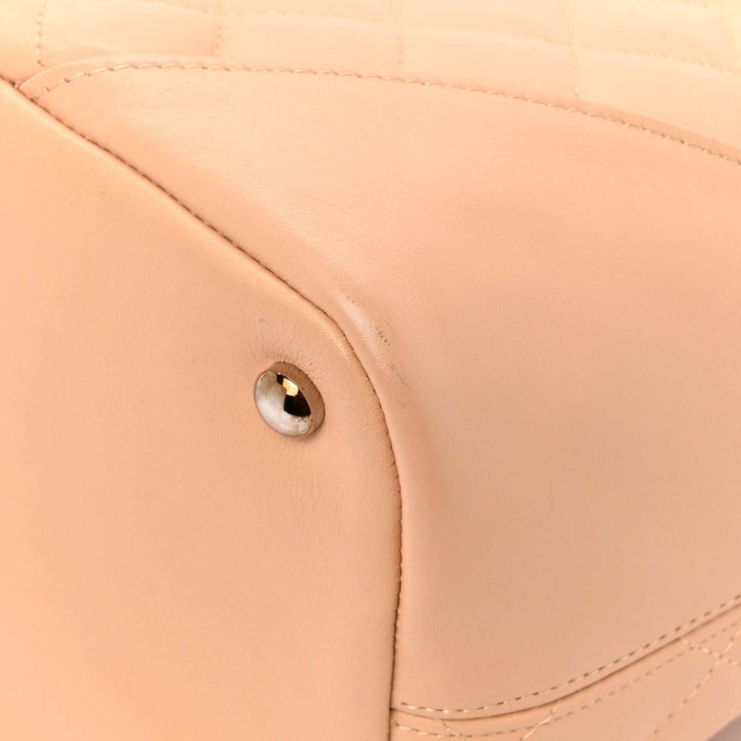 Calfskin Quilted Medium Cambon Tote Beige Black