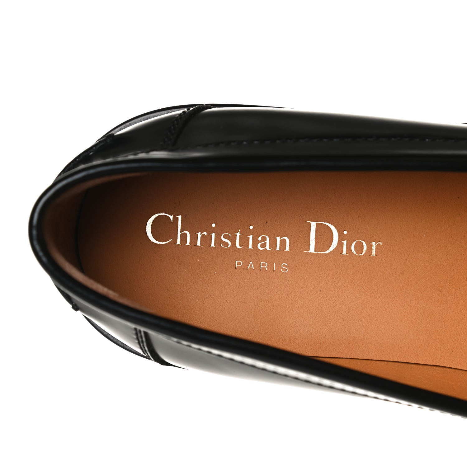 Christian Dior Brushed Calfskin Dior Code 15mm Loafers 39.5 Black 9 of 15