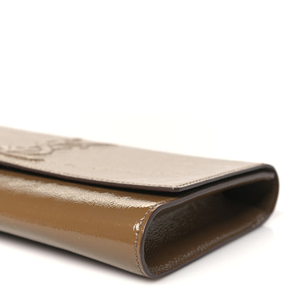 Saint Laurent Textured Patent Calfskin Monogram Large Belle De Jour Clutch Nude 9 of 9