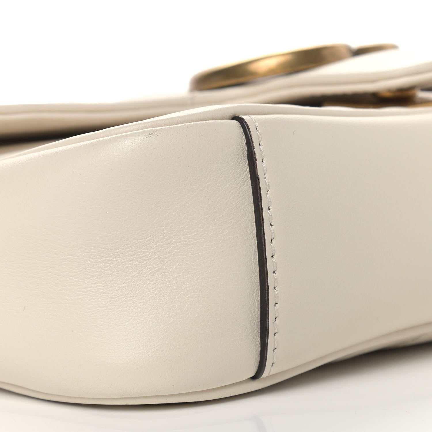 Gucci Calfskin Matelasse Mini GG Marmont Shoulder Bag White 8 of 10