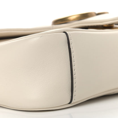 Gucci Calfskin Matelasse Mini GG Marmont Shoulder Bag White 8 of 10