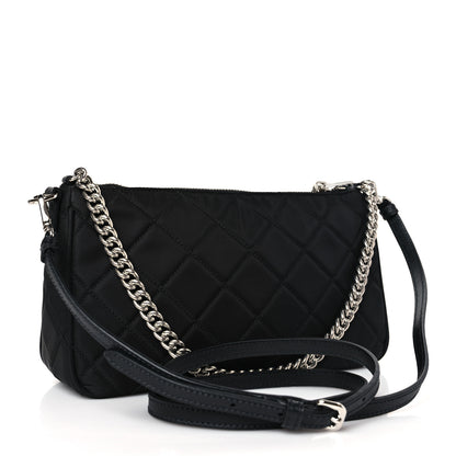 Prada Nylon Tessuto Impuntu Quilted Crossbody Bag Black 3 of 8