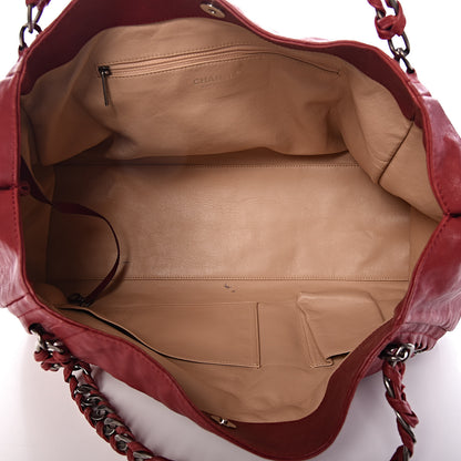 Chanel Calfskin Large East West Modern Chain Tote Red 5 of 11