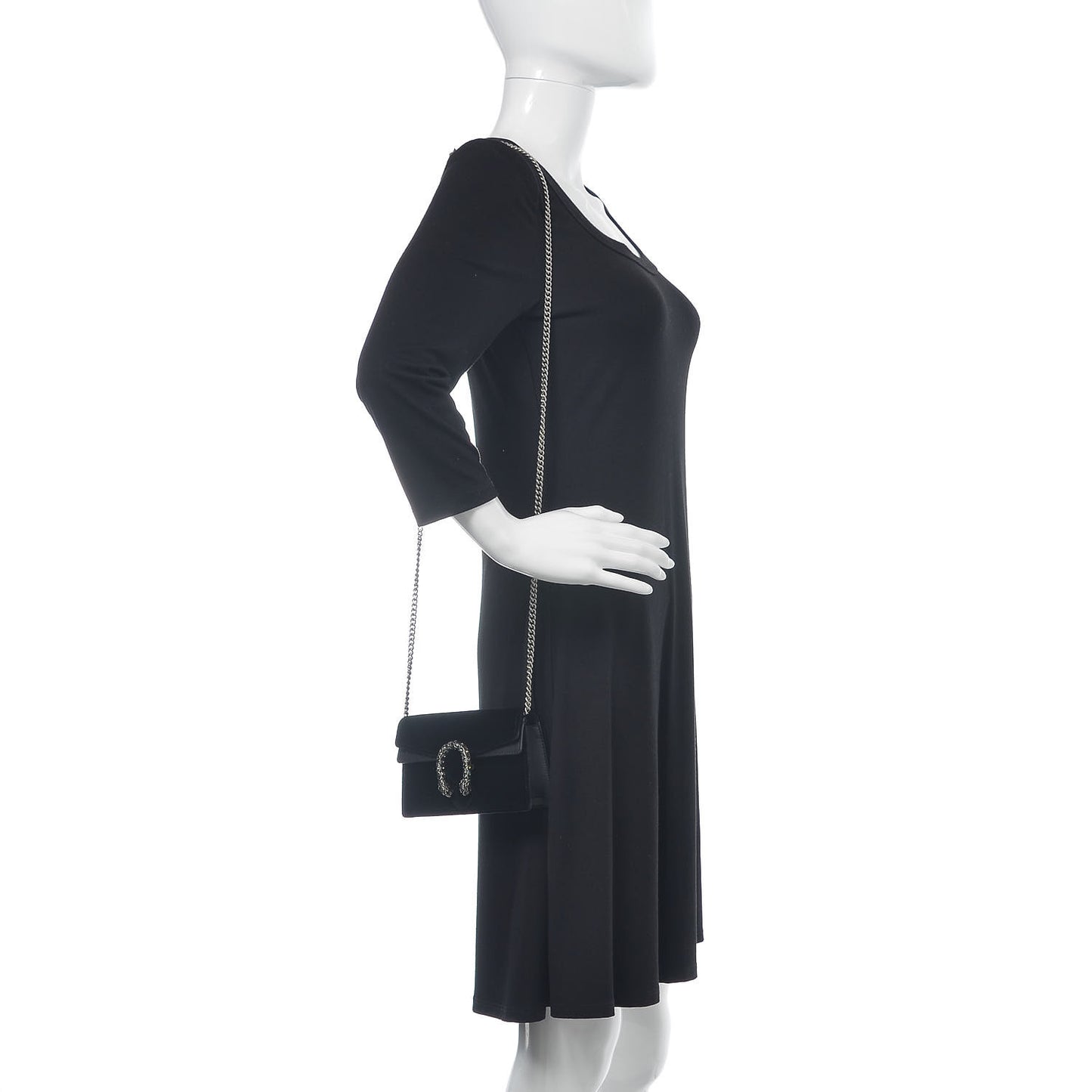 Velvet Super Mini Dionysus Shoulder Bag Black