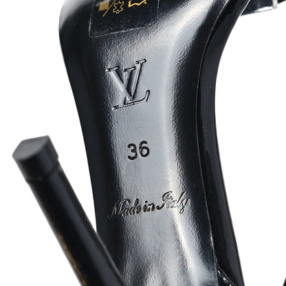 Louis Vuitton Patent Monogram Vedette Sandals 36 Black 6 of 6