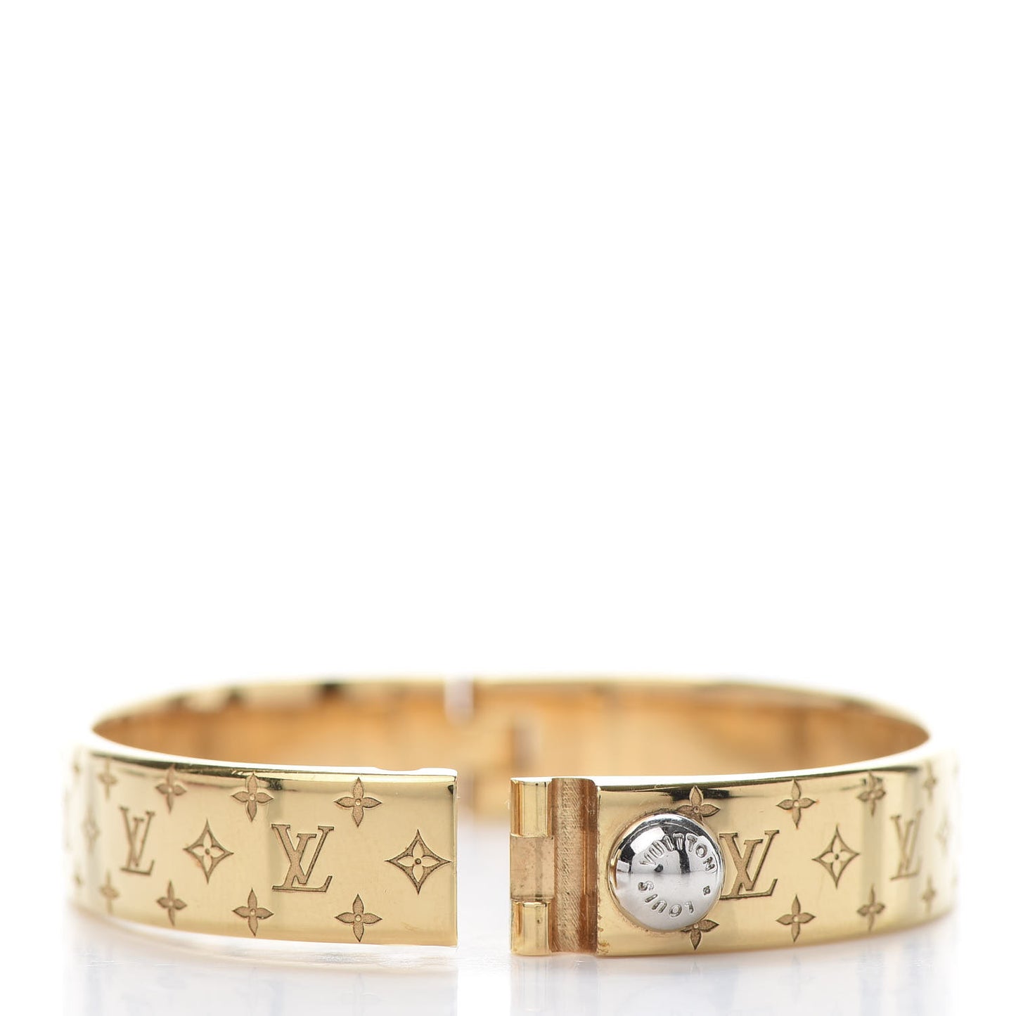 Brass Monogram Nanogram Cuff S Gold