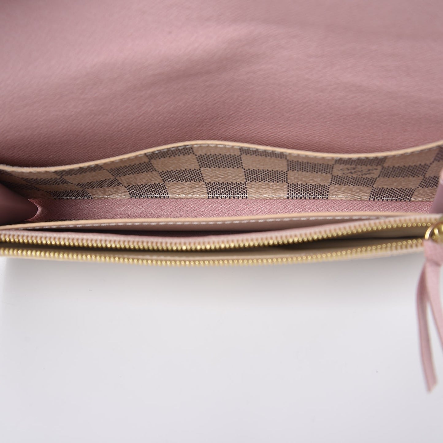 Damier Azur Emilie Wallet Rose Ballerine