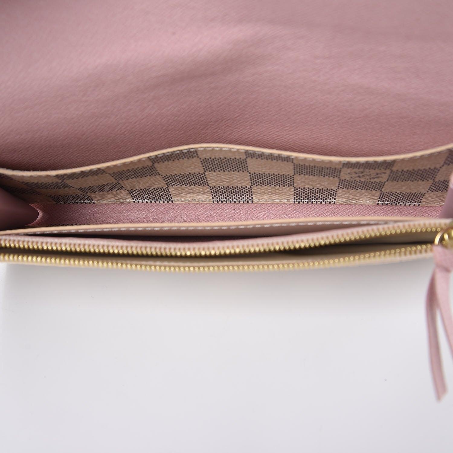 Louis Vuitton Damier Azur Emilie Wallet Rose Ballerine 5 of 8
