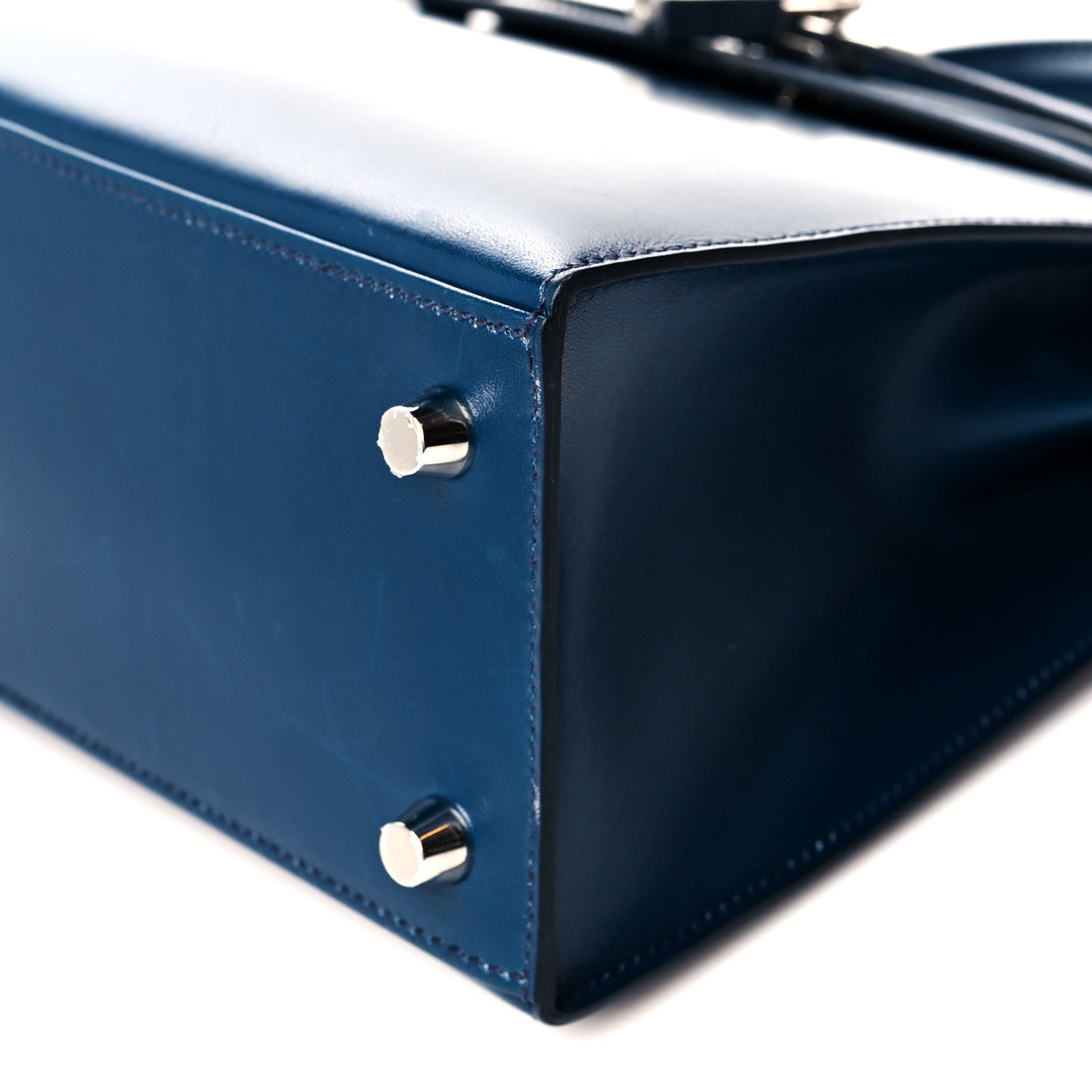 Hermes Tadelakt Kelly Sellier 25 Bleu Thalassa 9 of 14