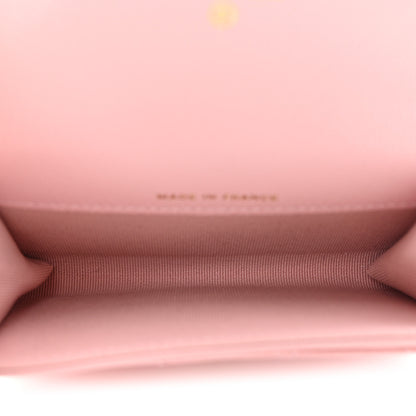 Chanel Caviar Quilted Flap Card Holder Wallet Light Pink 5 of 9