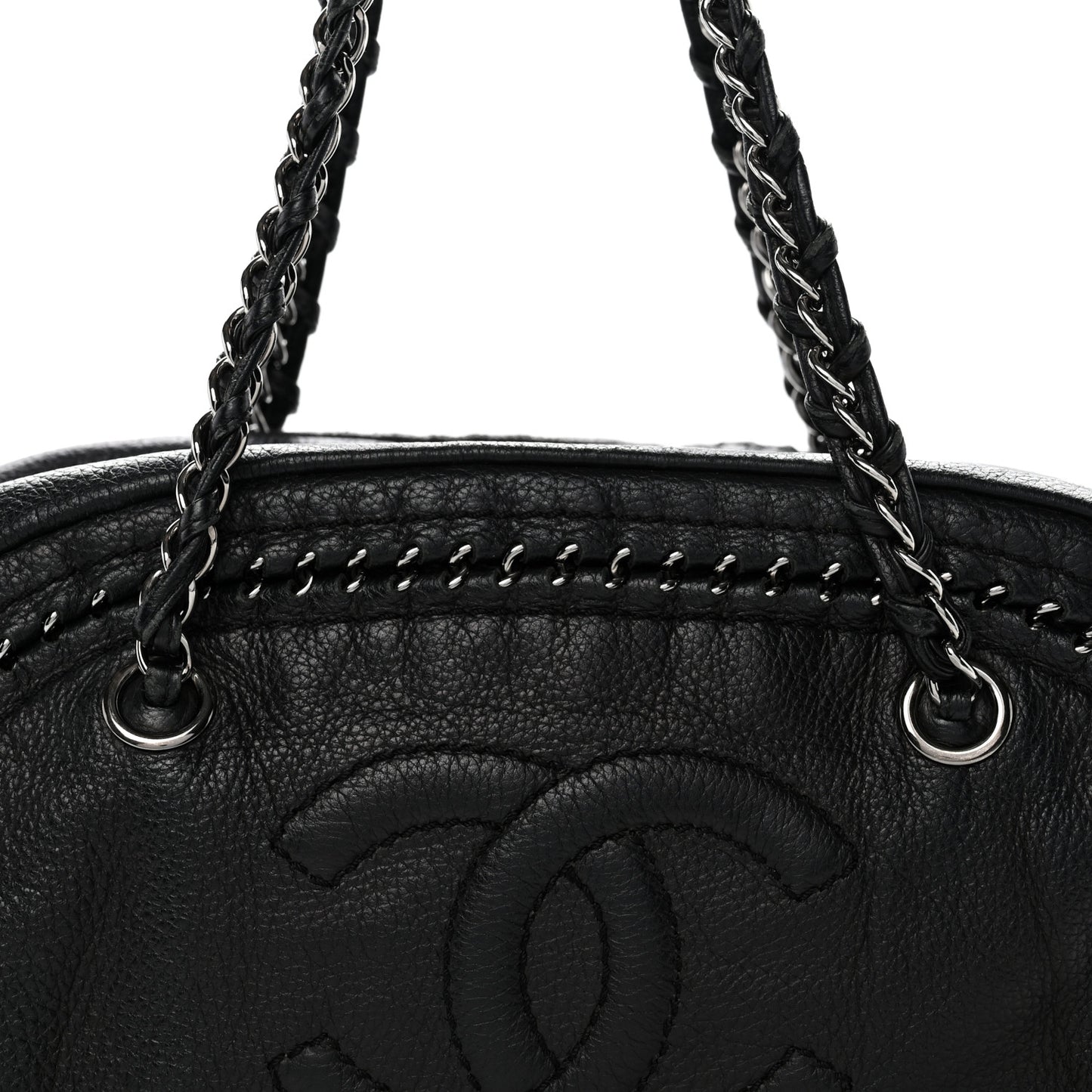Deerskin Luxe Ligne Medium Bowler Black