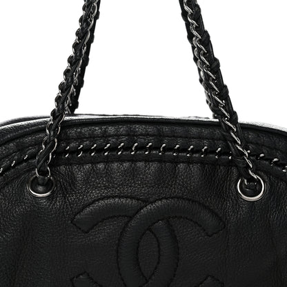 Chanel Deerskin Luxe Ligne Medium Bowler Black 6 of 10