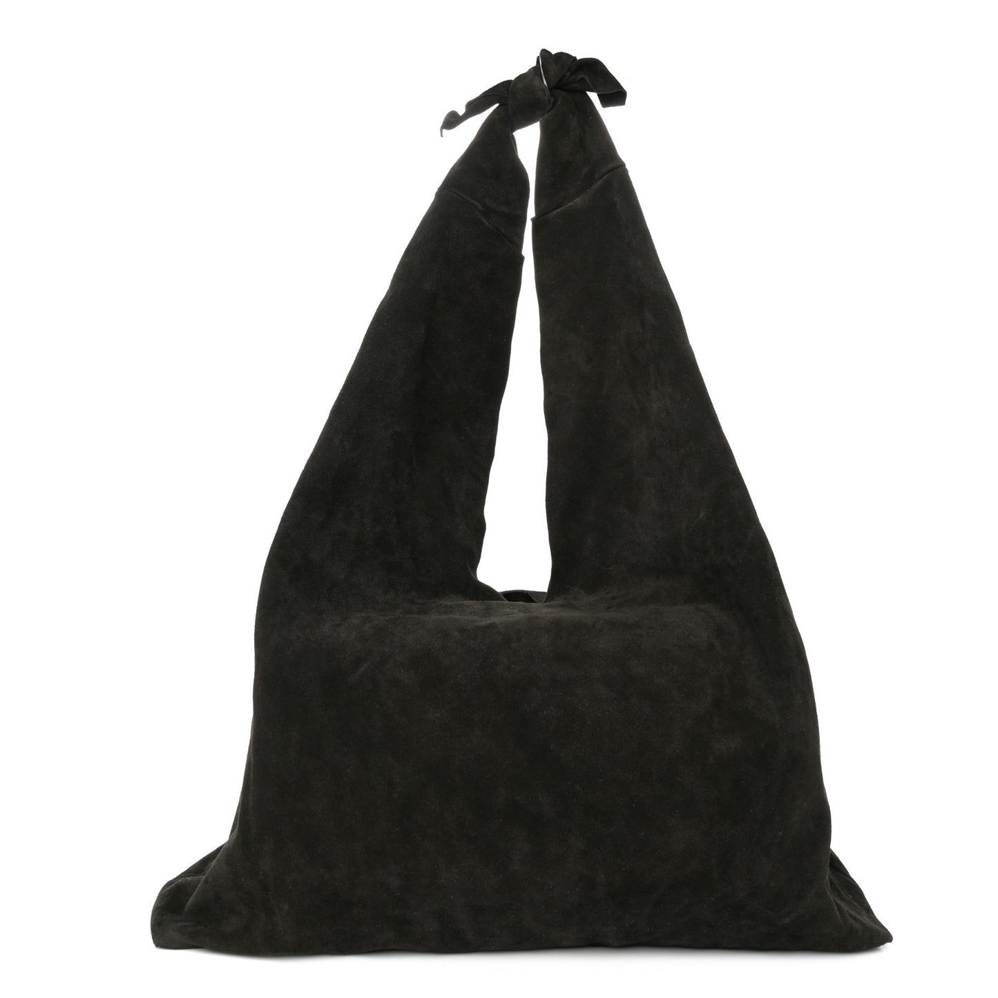 Suede Bindle Bag Black