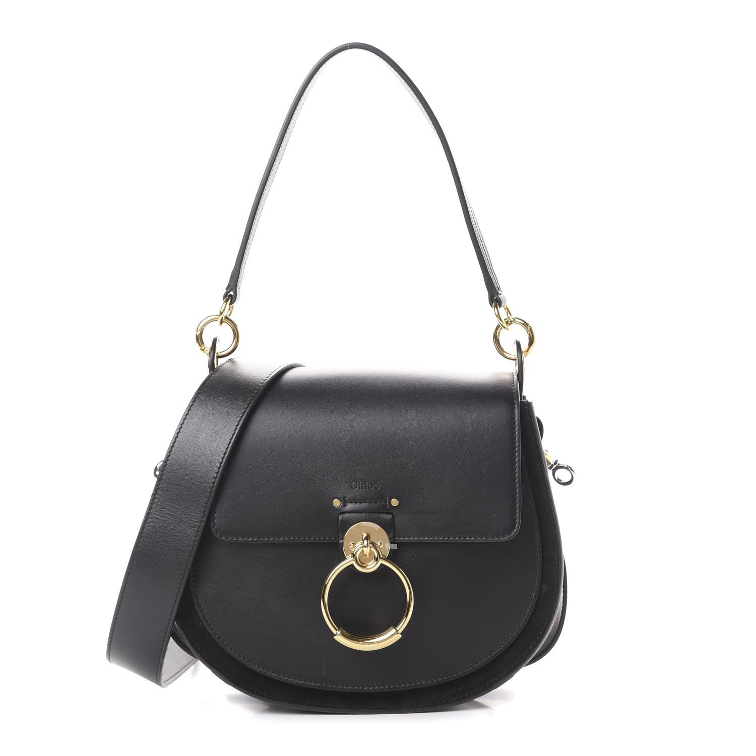 Chloe Grained Calfskin Large Tess Bag Black 1 of 14