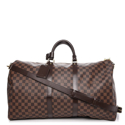 Louis Vuitton Damier Ebene Keepall Bandouliere 55 1 of 12