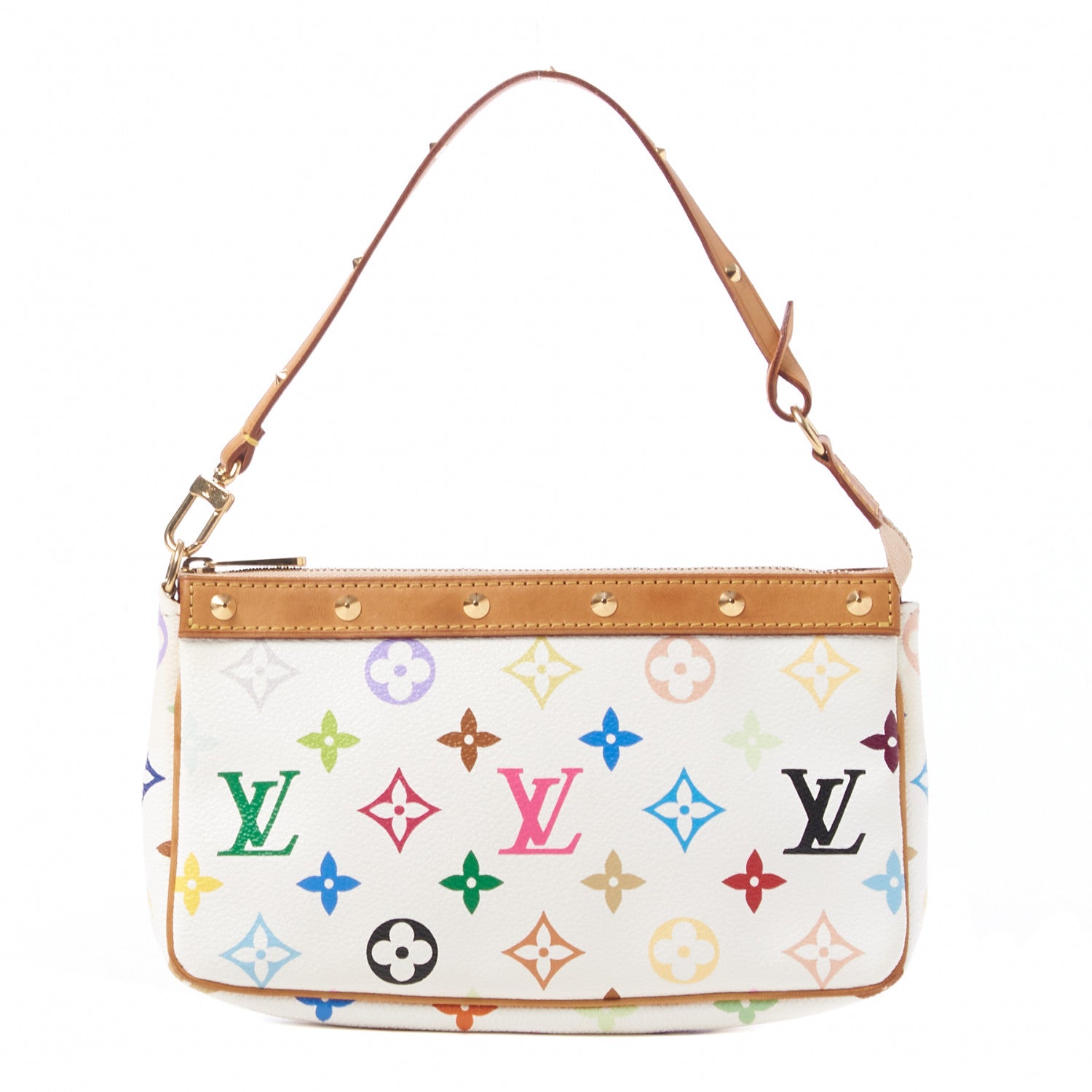 Louis Vuitton Monogram Multicolor Pochette Accessories White 1 of 7