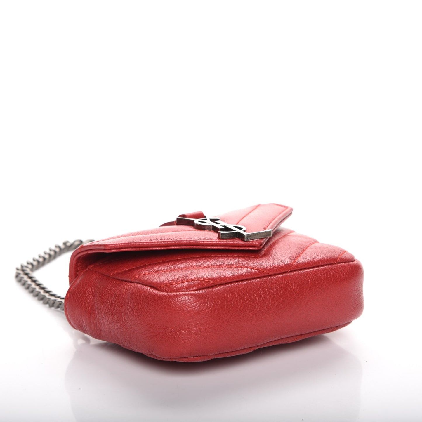 Sheepskin Matelasse Monogram Mini College Bag New Red