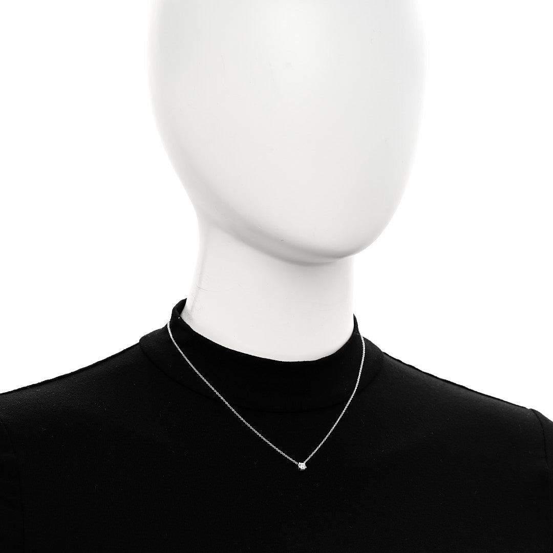 Tiffany Platinum Diamond .34ct True Cut Pendant Necklace 2 of 6