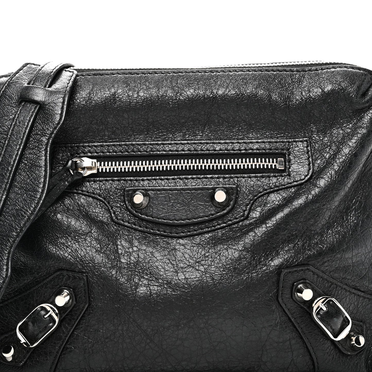 Agneau Classic Hardware XS Reporter Crossbody Black