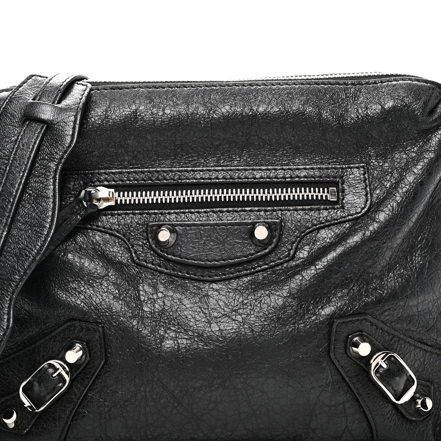 Balenciaga Agneau Classic Hardware XS Reporter Crossbody Black 9 of 11