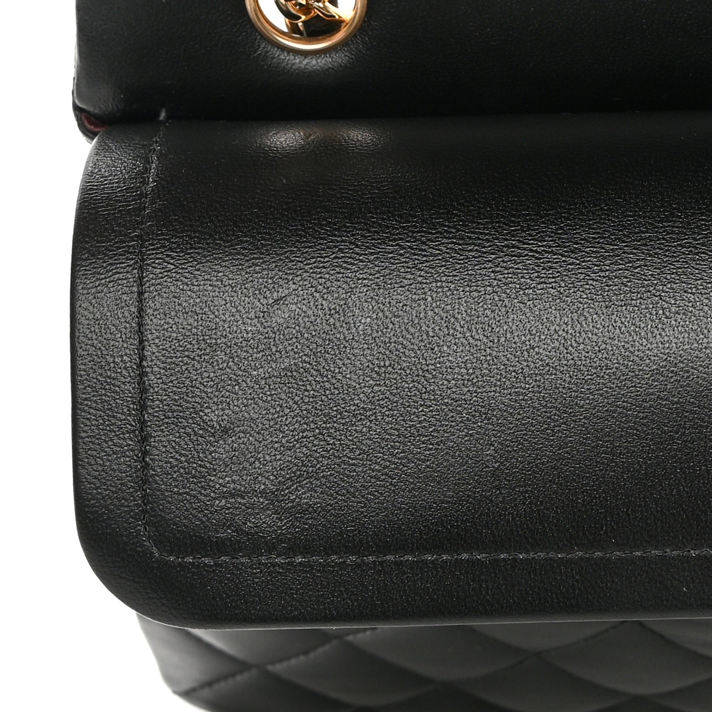Lambskin Quilted Small Double Flap Black