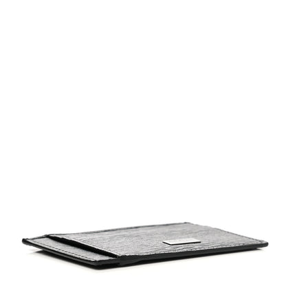 Salvatore Ferragamo Stamped Calfskin Cardholder Black 4 of 7