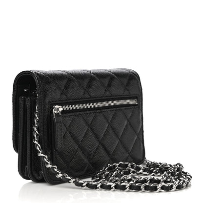 Chanel Caviar Quilted Mini Wallet On Chain WOC Black 3 of 11