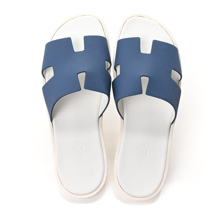 Hermes Epsom Mens Izmir Sandals 42.5 Ocean 2 of 10