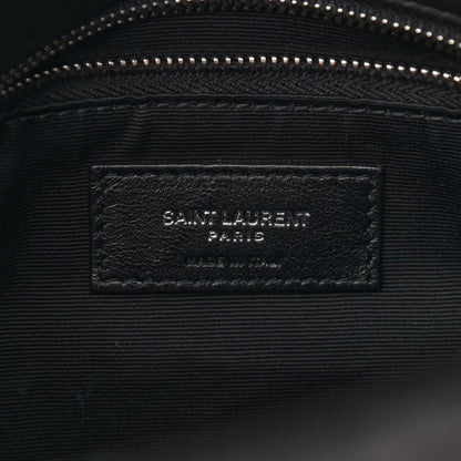 Saint Laurent Lambskin Quilted Small Loulou Puffer Monogram Chain Satchel Black 6 of 11