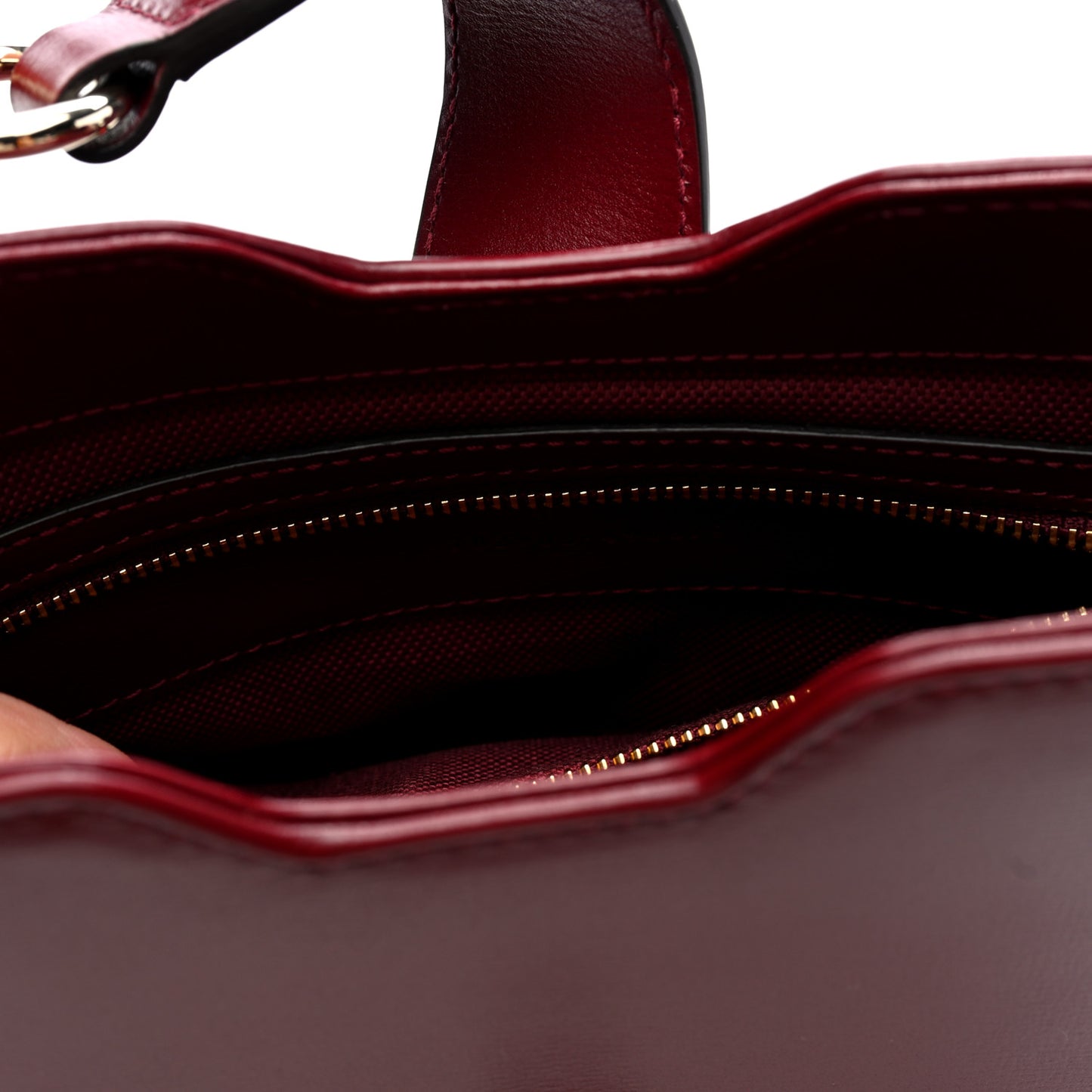 Tritone Calfskin Web Mini Ophidia Bucket Bag Ancora Red