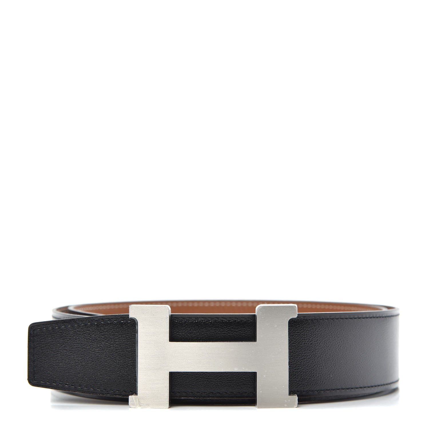 Hermes Box Togo 38mm H Belt 95 Black Gold 1 of 5
