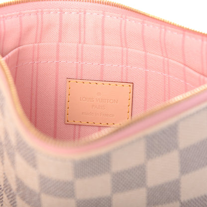 Louis Vuitton Damier Azur Neverfull MM GM Pochette Rose Ballerine 6 of 6
