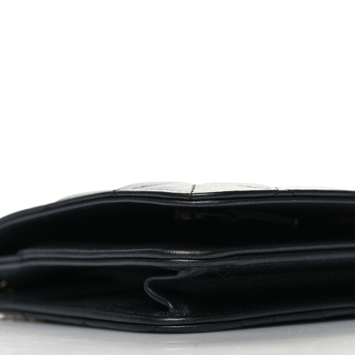 Chanel Iridescent Lambskin Quilted Pearl Wallet On Chain WOC Black 10 of 14