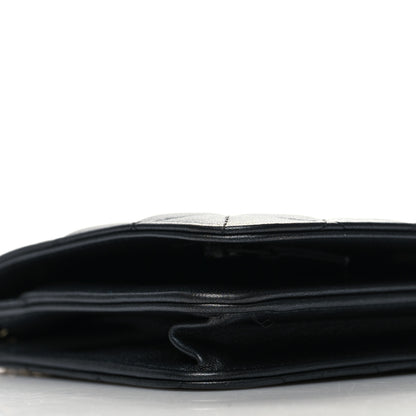 Chanel Iridescent Lambskin Quilted Pearl Wallet On Chain WOC Black 10 of 14