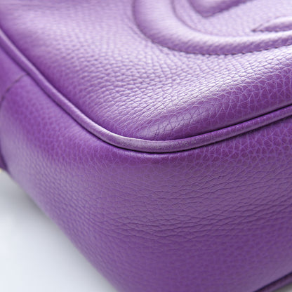 Gucci Pebbled Calfskin Small Soho Disco Bag Shine Purple 9 of 14
